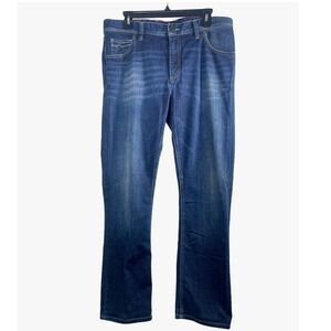 ALBERTO Men's Stone Modern Fit Dual FX Jeans Blue‎ W34 L34 Cotton Blend